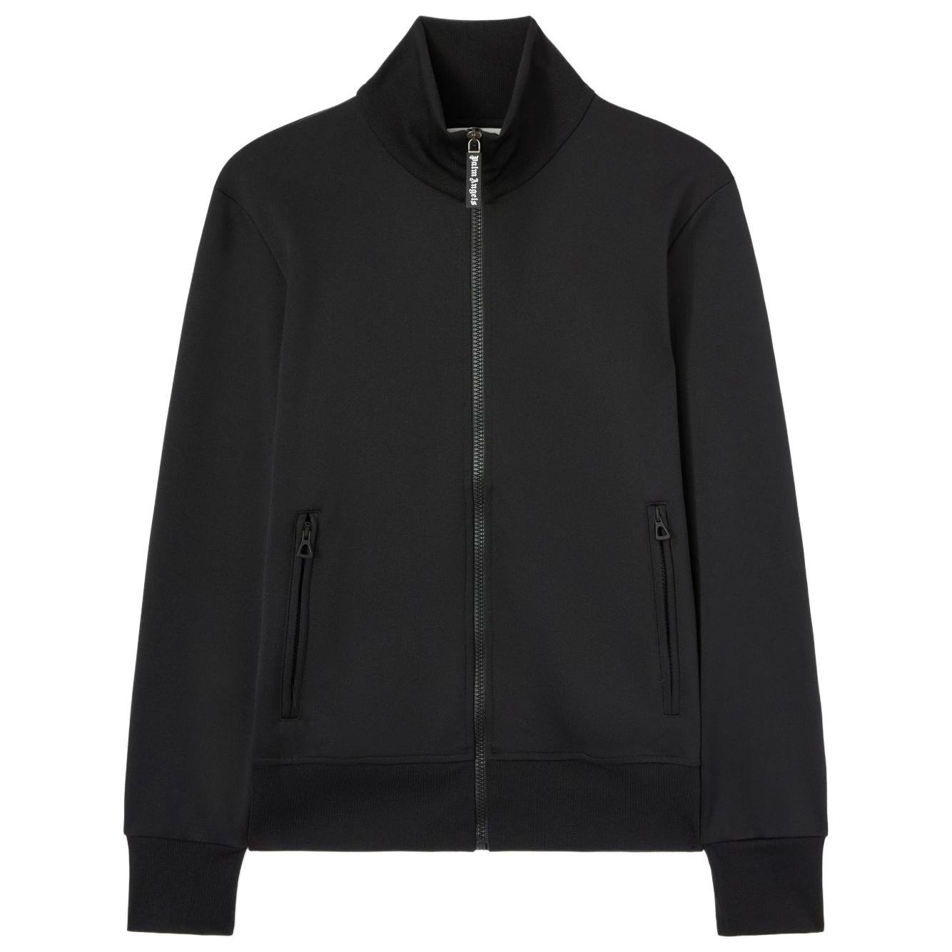 Palm Angels logo print track jacket Topwear Palm Angels Black