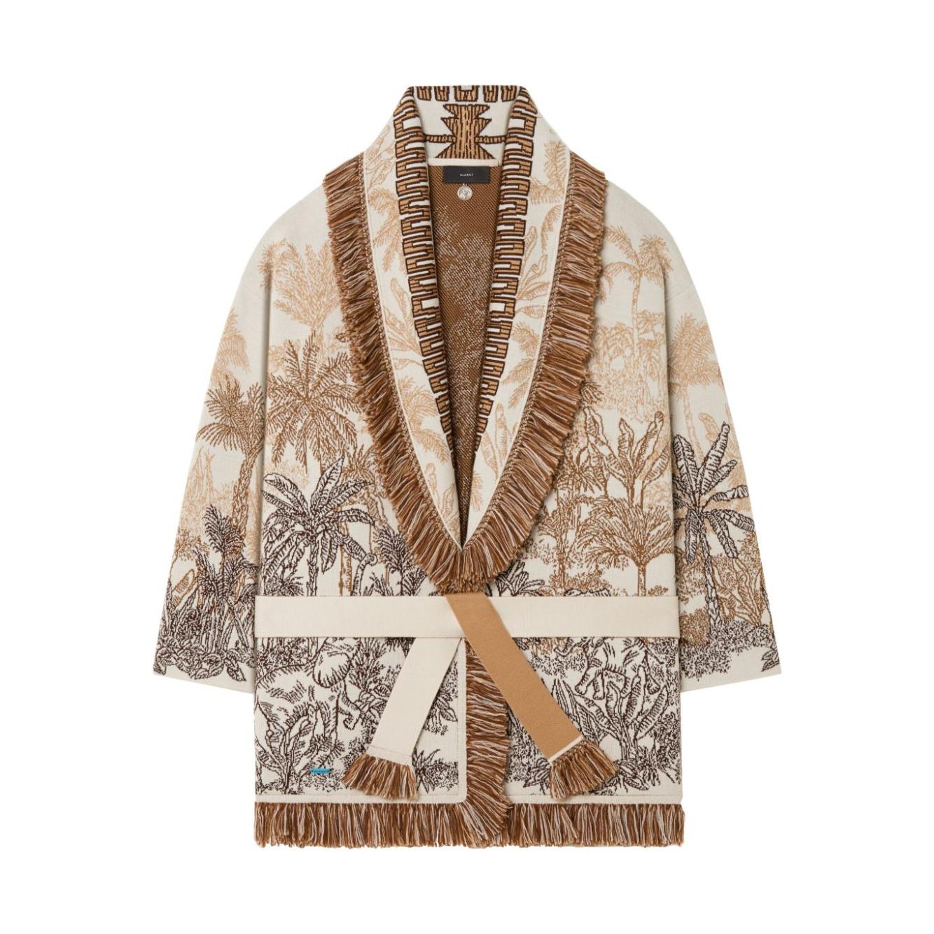 Alanui Jungle Toile De Jouy Cardigan Topwear Alanui Tan