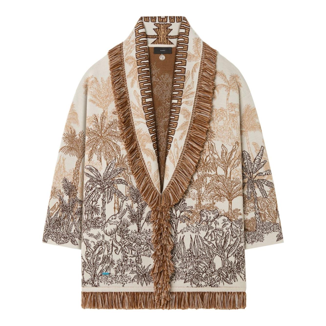Alanui Jungle Toile De Jouy Cardigan Topwear Alanui Rosy Brown