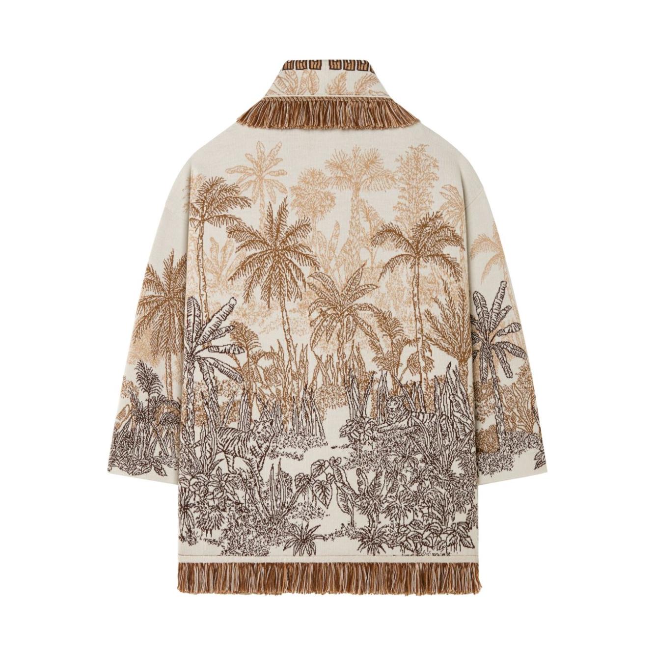 Alanui Jungle Toile De Jouy Cardigan Topwear Alanui Gray