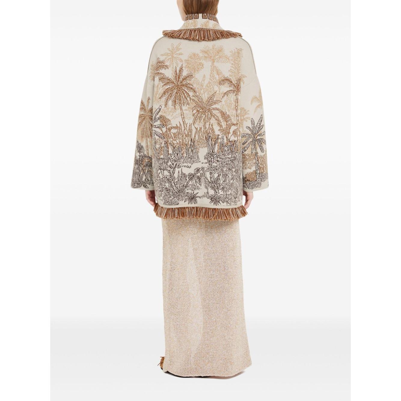 Alanui Jungle Toile De Jouy Cardigan Topwear Alanui Beige