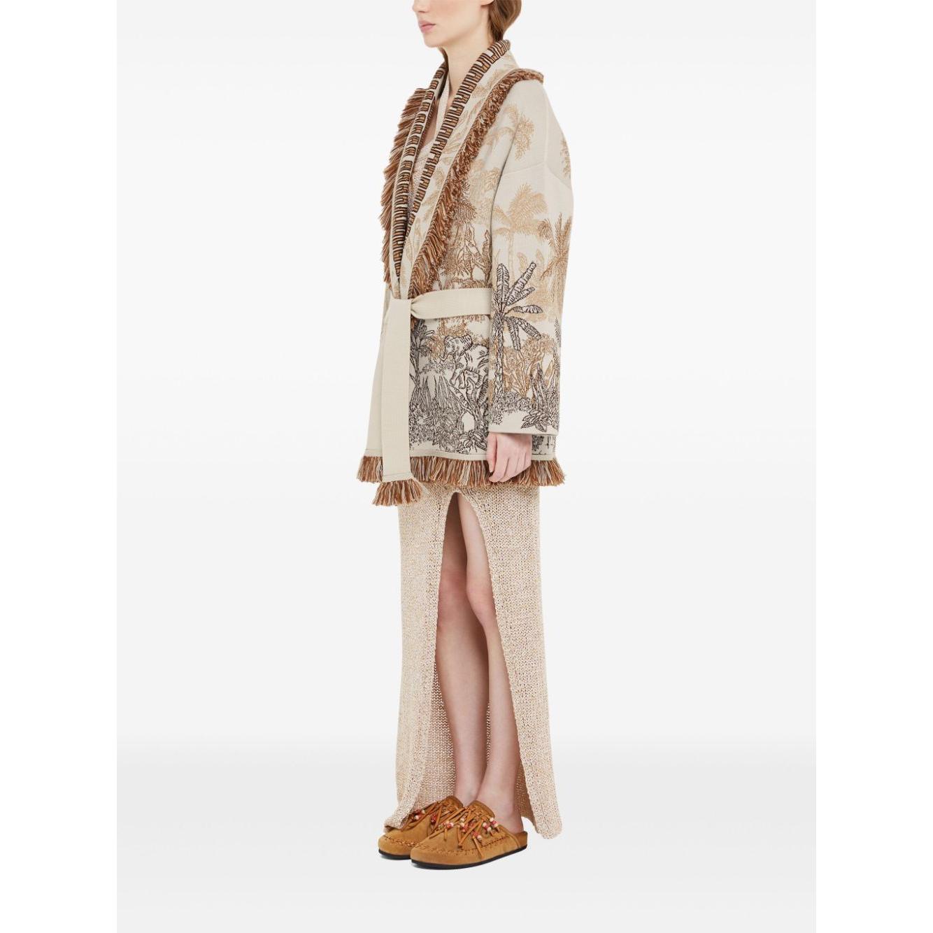 Alanui Jungle Toile De Jouy Cardigan Topwear Alanui White Smoke