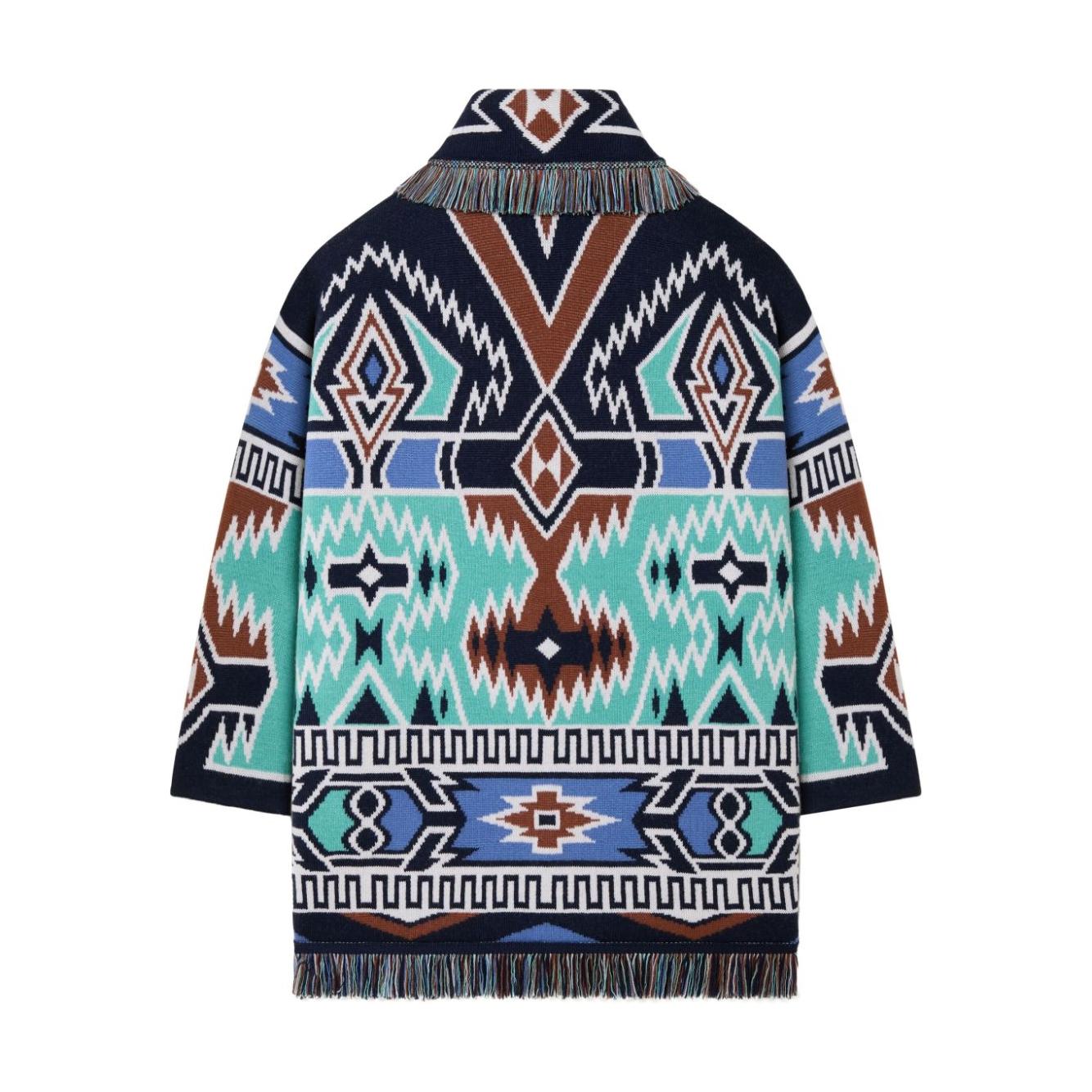 Alanui Geometric Roots cardigan Topwear Alanui Light Gray