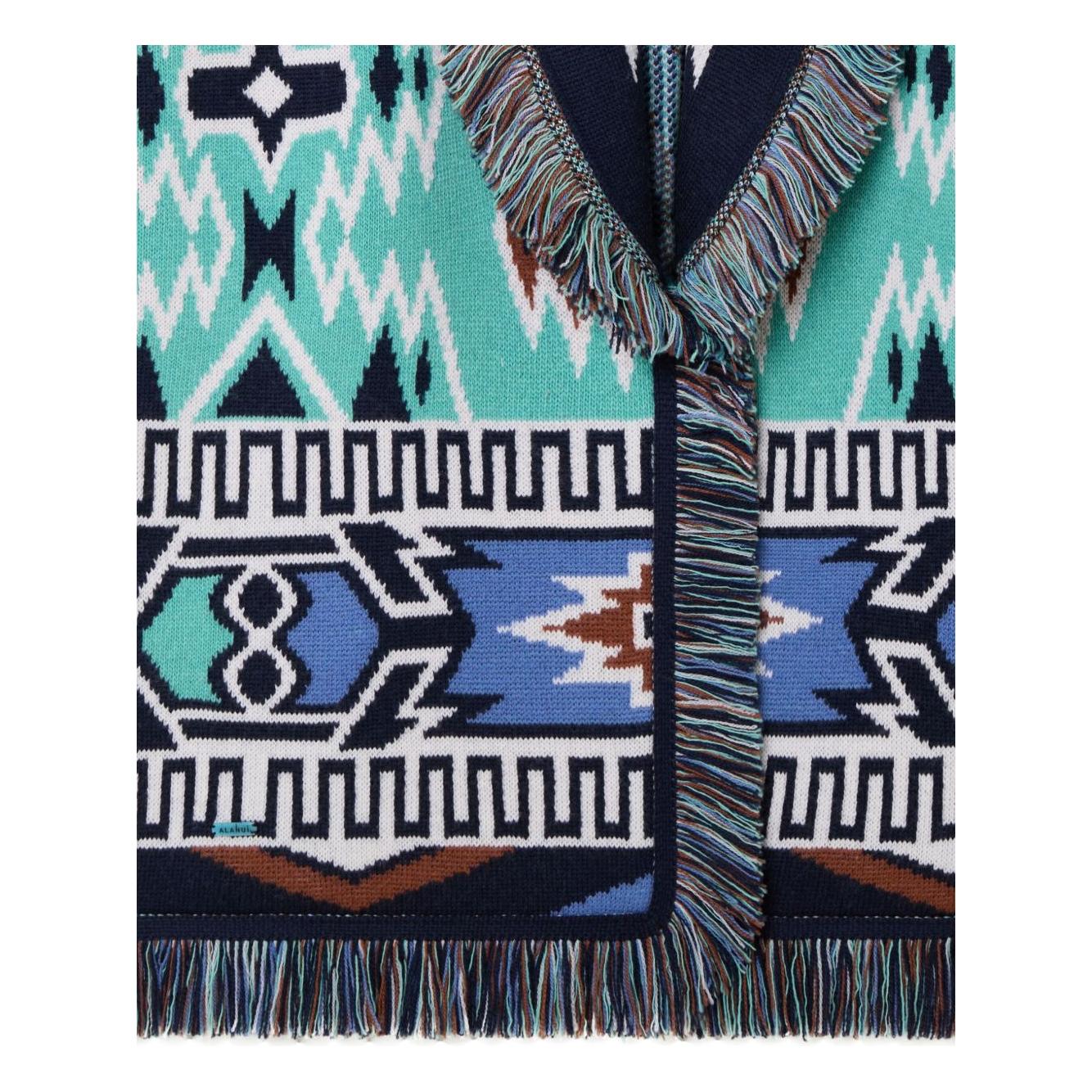 Alanui Geometric Roots cardigan Topwear Alanui Dark Slate Gray