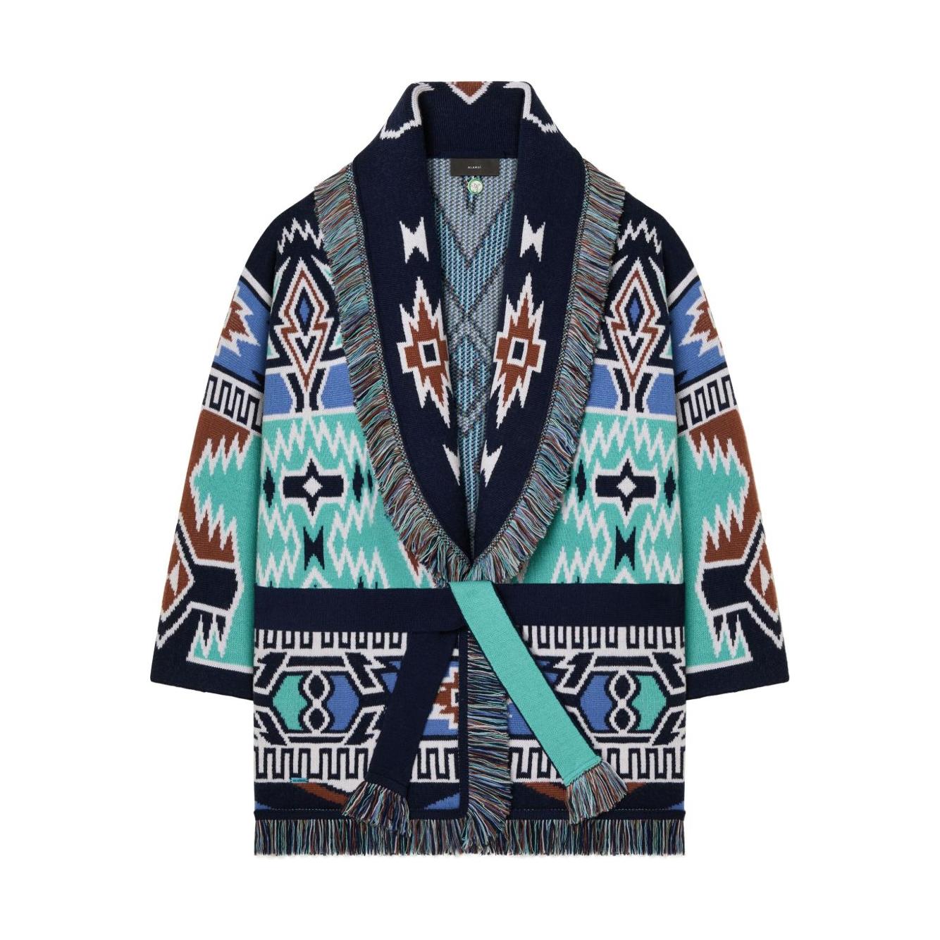Alanui Geometric Roots cardigan Topwear Alanui Dark Slate Gray