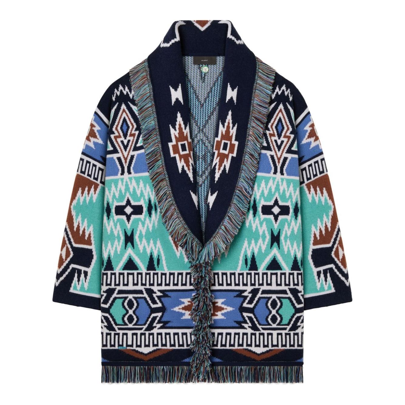 Alanui Geometric Roots cardigan Topwear Alanui Dark Slate Gray