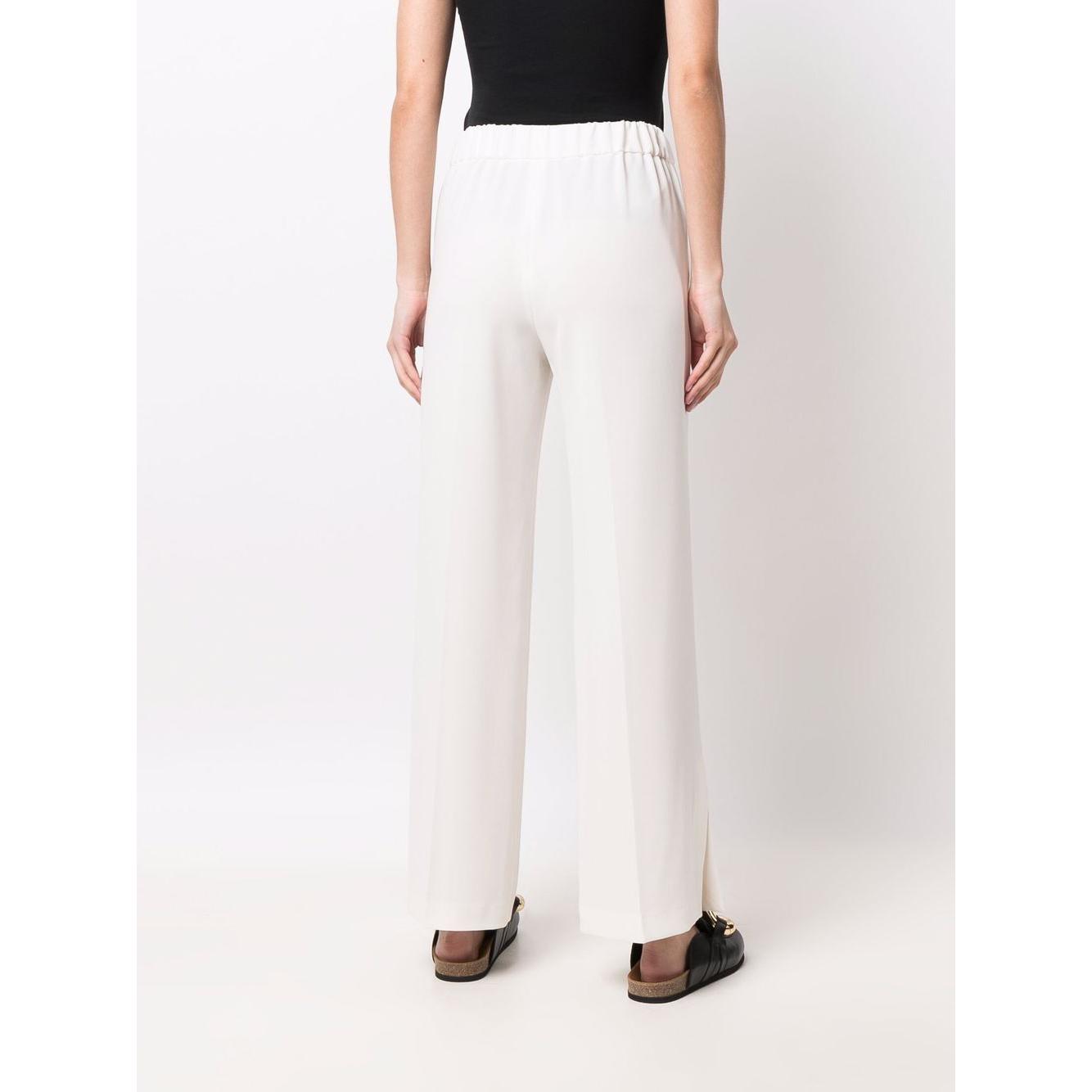 Alberto Biani White Cady Elasticated Trousers Trousers Alberto Biani Misty Rose