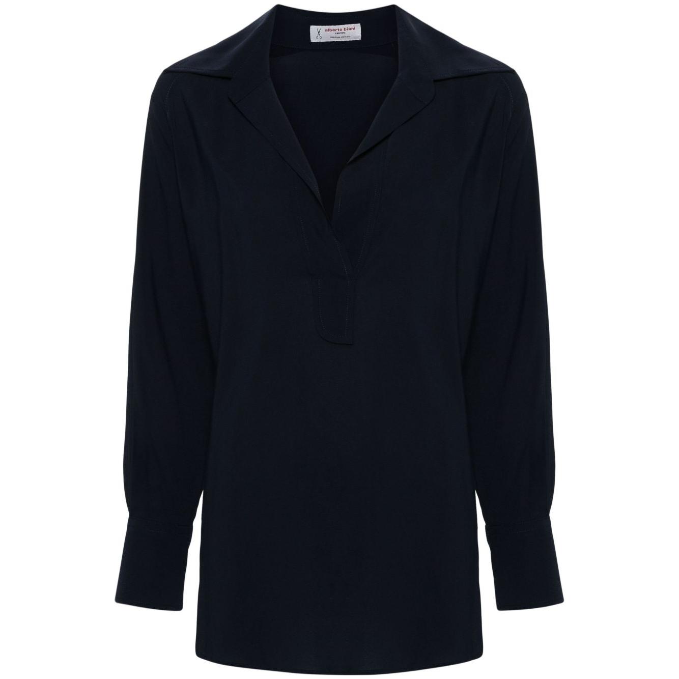 Alberto Biani georgette blouse Shirts Alberto Biani Black
