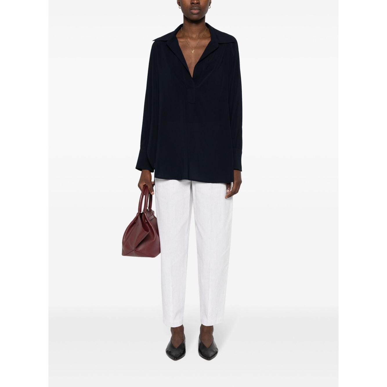 Alberto Biani georgette blouse Shirts Alberto Biani White Smoke