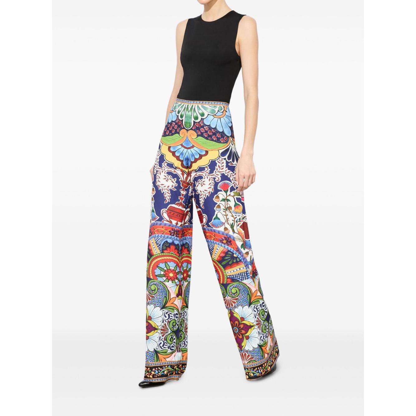 Alice + Olivia printed trousers Trousers Alice + Olivia White Smoke