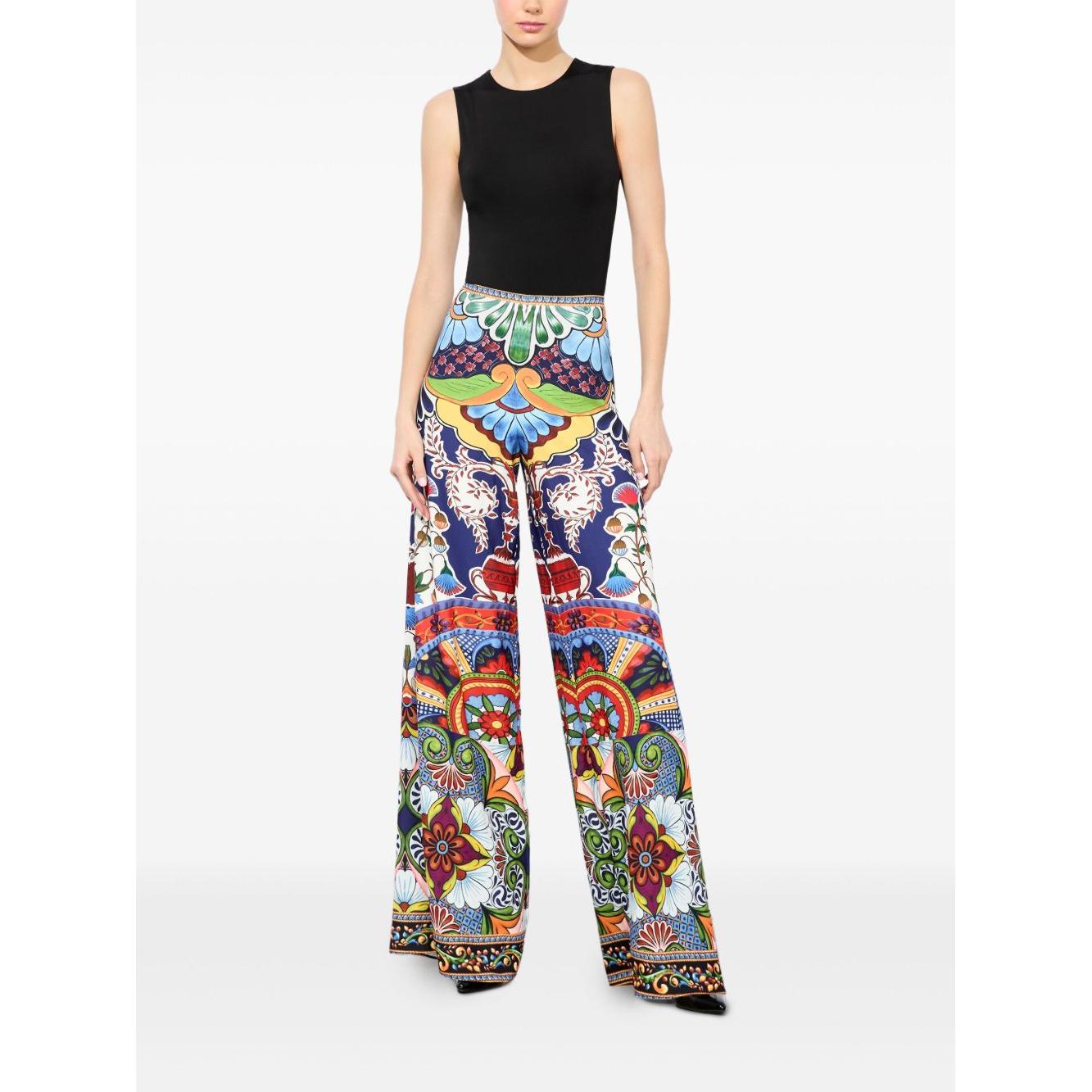 Alice + Olivia printed trousers Trousers Alice + Olivia White Smoke