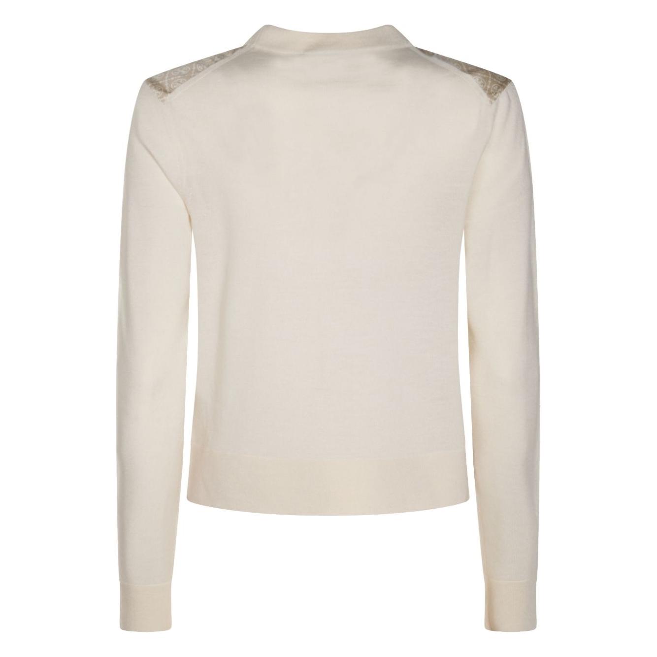 Tory Burch T-monogram silk cardigan Topwear Tory Burch Light Gray