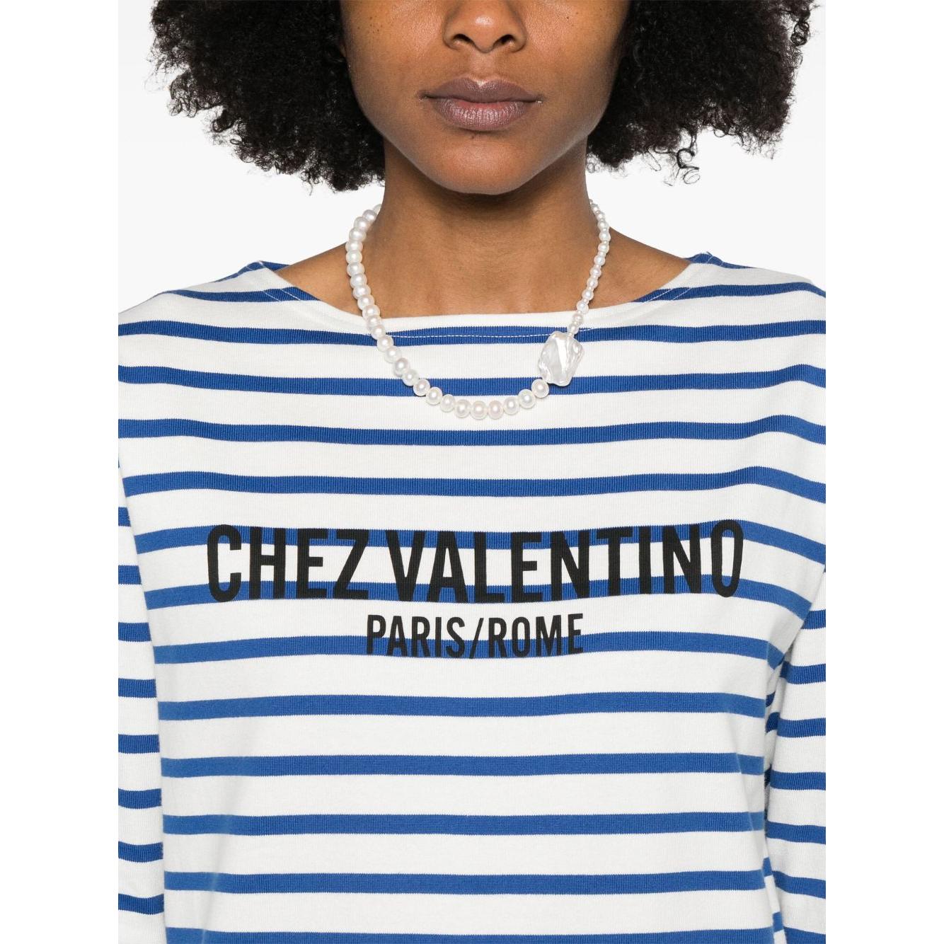 Valentino striped T-shirt Topwear Valentino Lavender