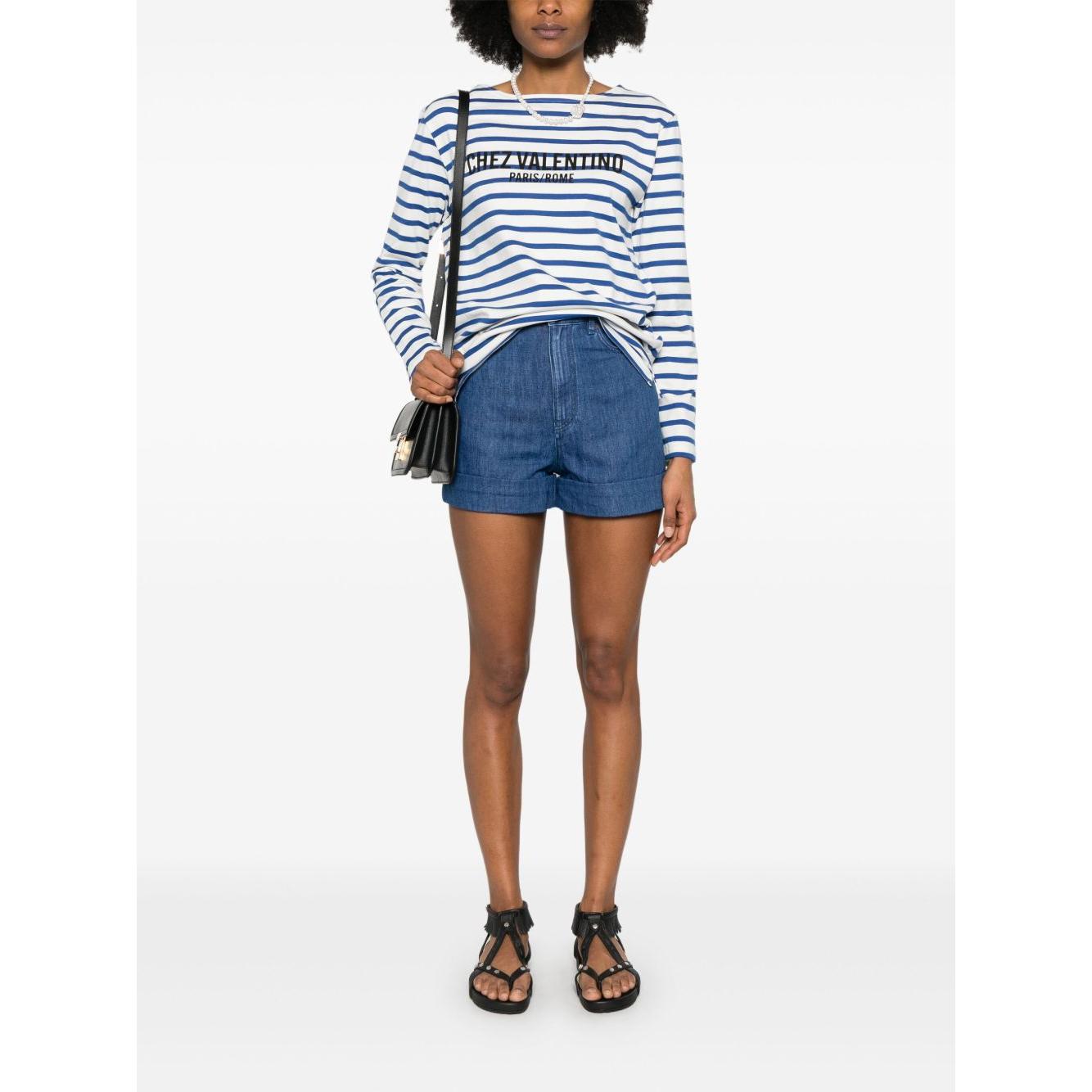 Valentino striped T-shirt Topwear Valentino White Smoke