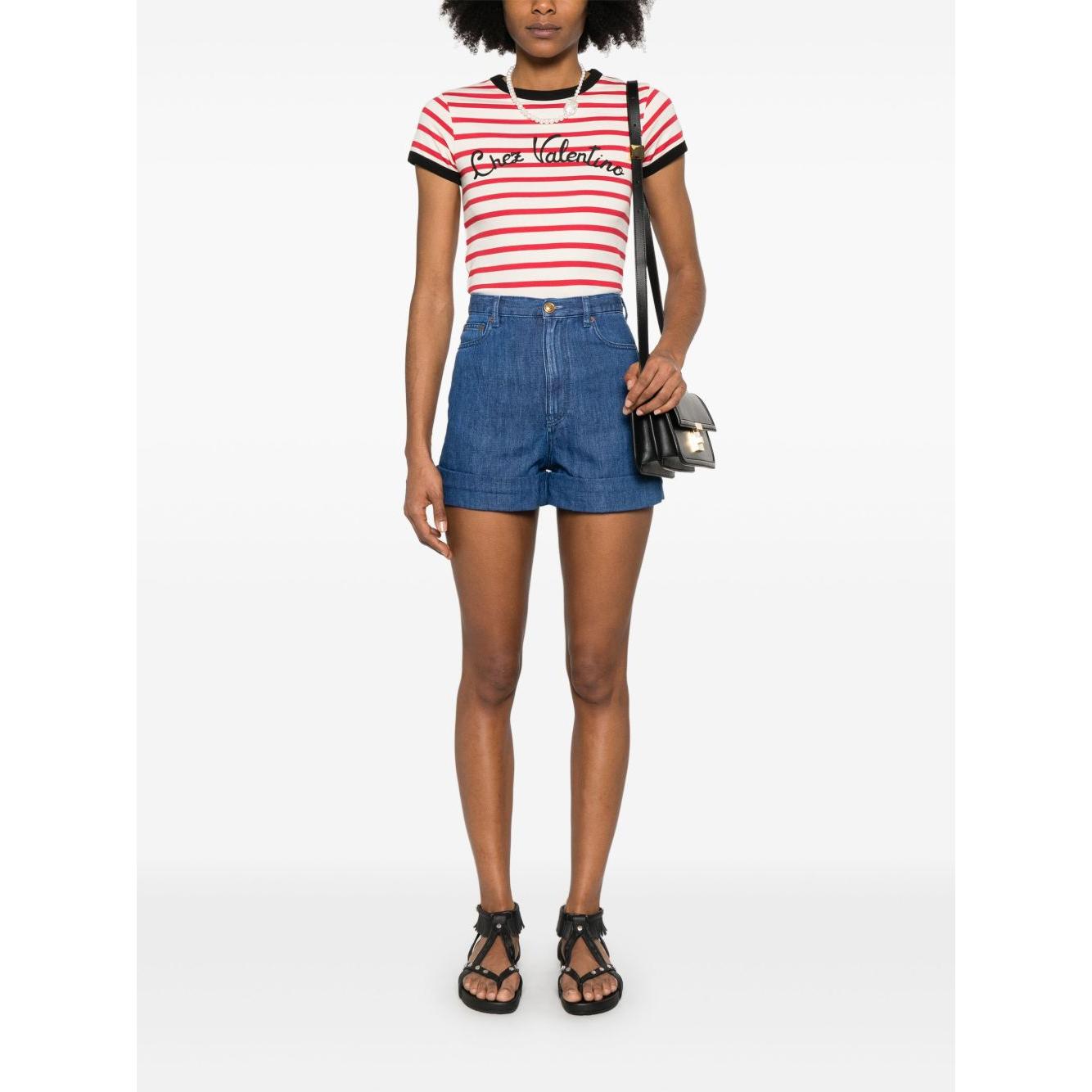 Valentino striped T-shirt Topwear Valentino White Smoke