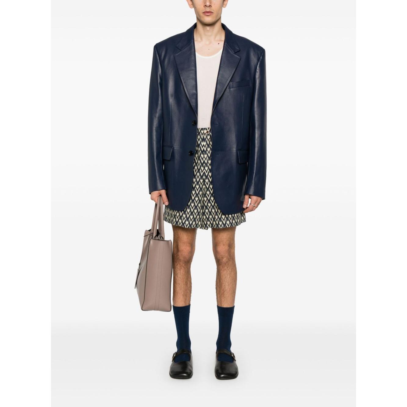 Valentino Geometric Print Shorts Short trousers Valentino Dark Slate Gray