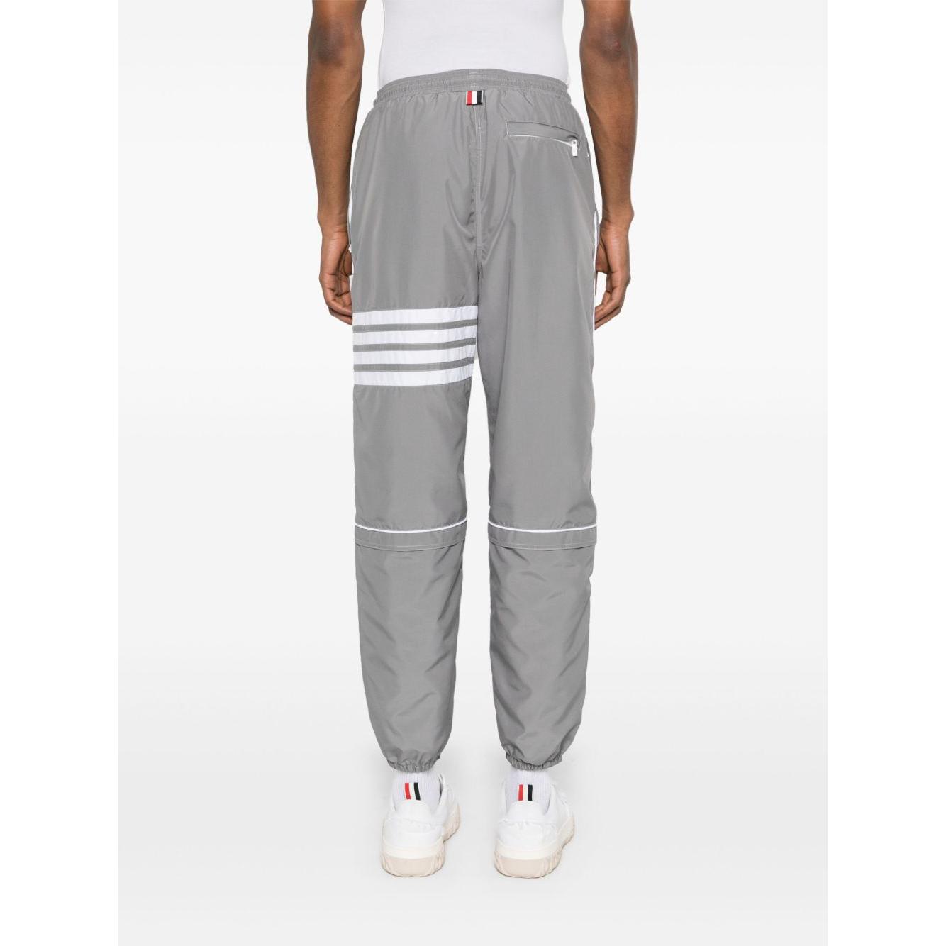 Thom Browne mid-rise ripstop track trousers Trousers Thom Browne White Smoke