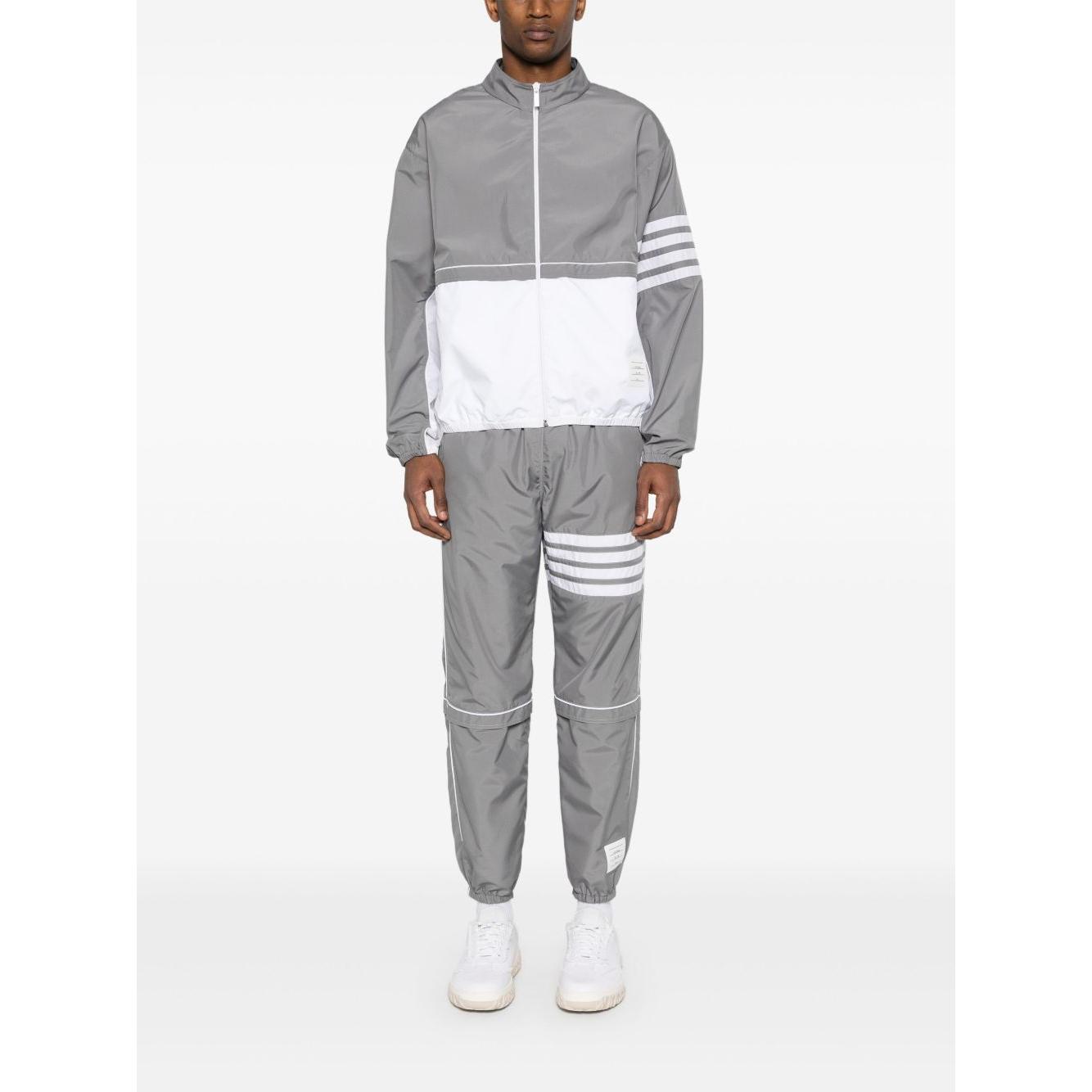 Thom Browne mid-rise ripstop track trousers Trousers Thom Browne White Smoke