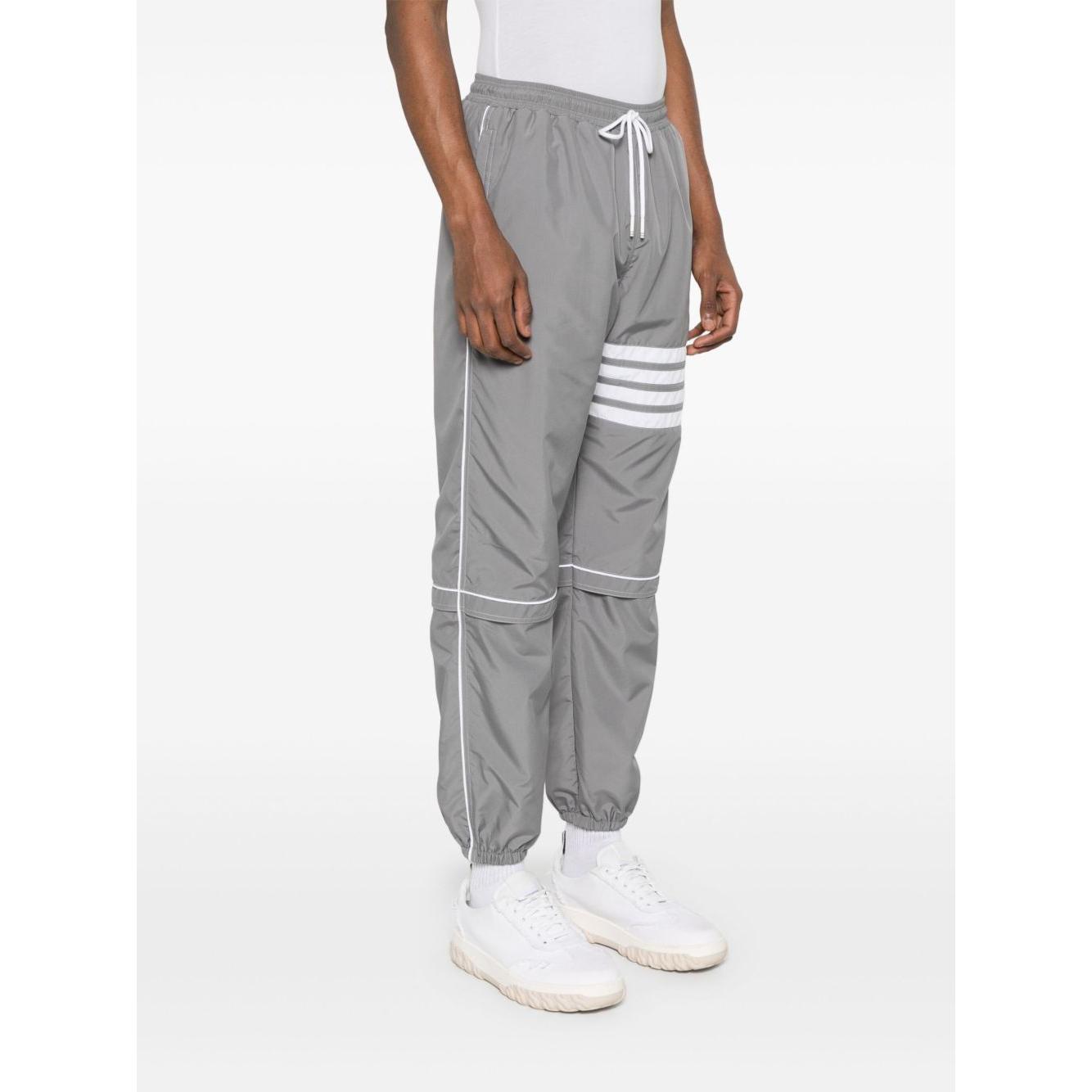 Thom Browne mid-rise ripstop track trousers Trousers Thom Browne White Smoke