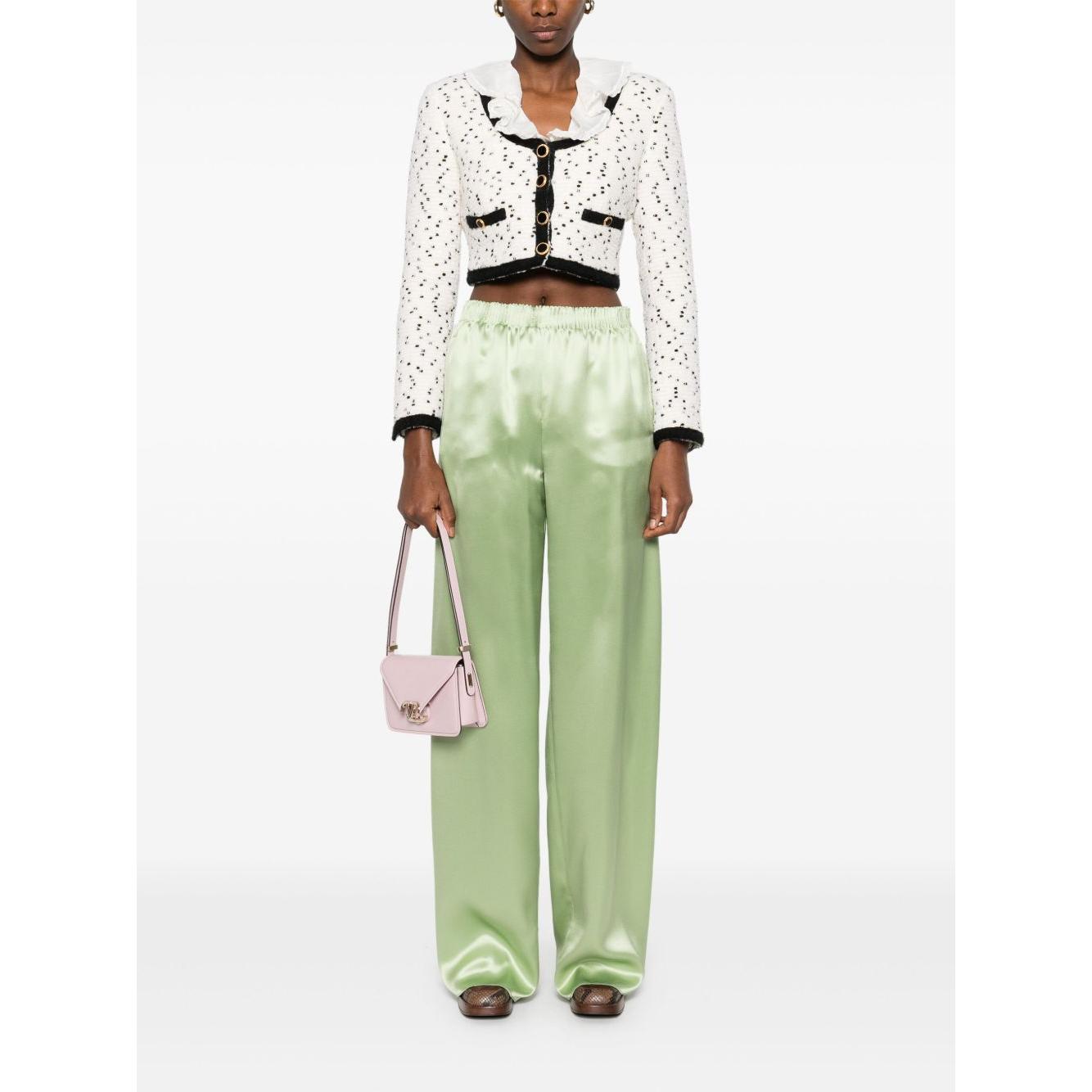 Valentino wide leg silk trousers Trousers Valentino White Smoke