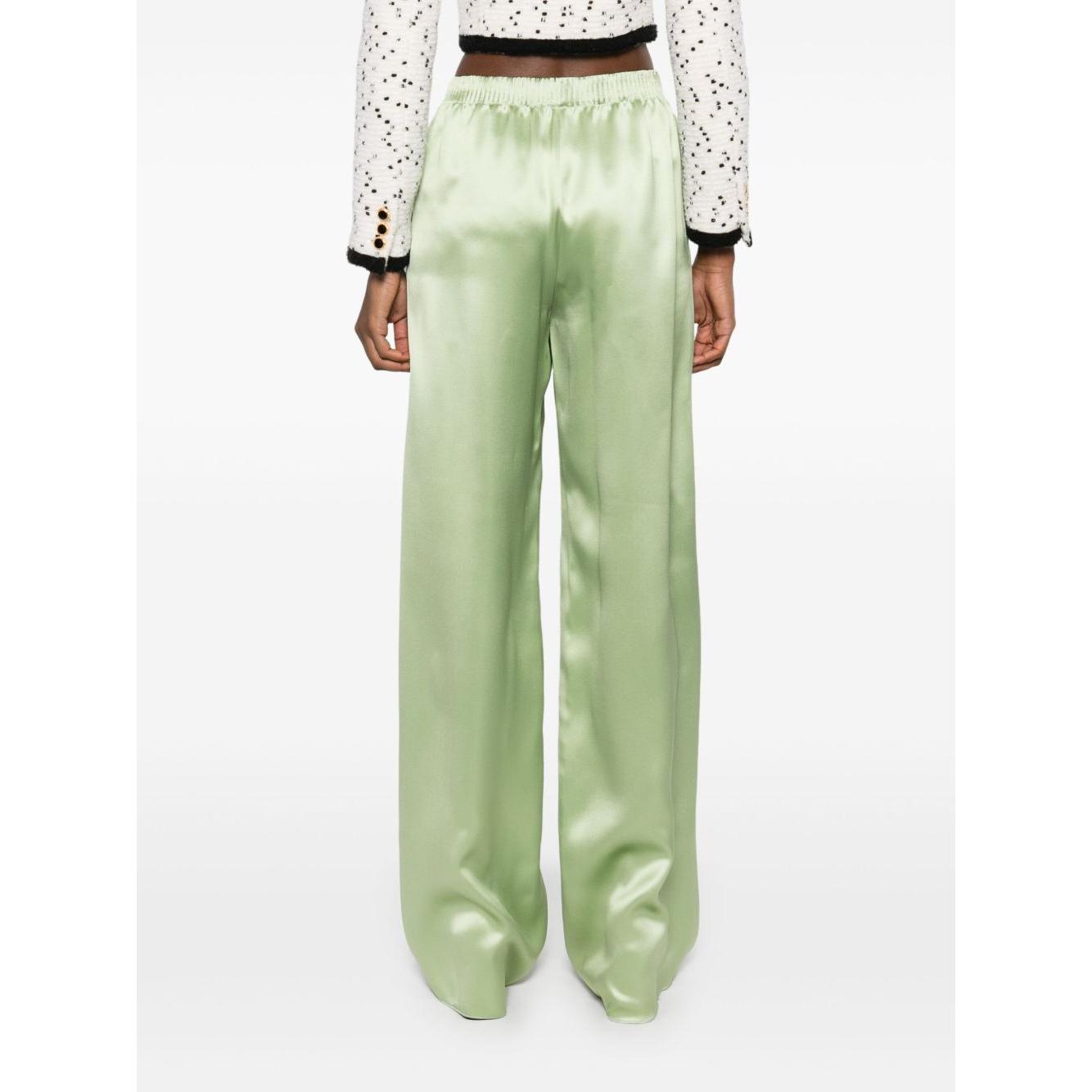 Valentino wide leg silk trousers Trousers Valentino Beige