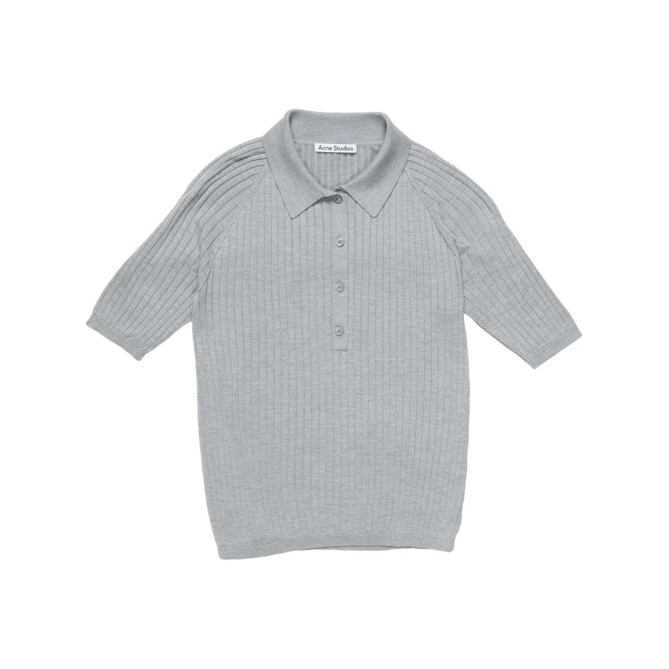 Acne Studios polo silk T-shirt Topwear Acne Studios Gray