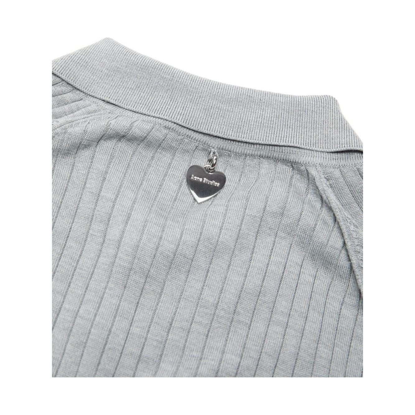 Acne Studios polo silk T-shirt Topwear Acne Studios Gray