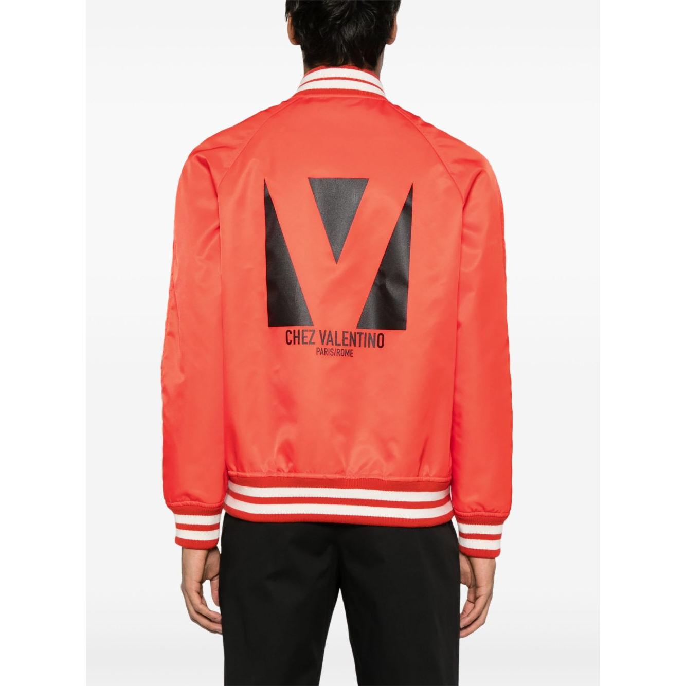 Valentino chez Valentino-print bomber jacket Jackets Valentino Black