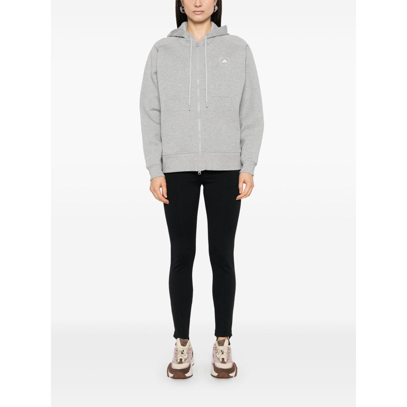 Adidas By Stella McCartney organic cotton hoodie Topwear Adidas By Stella McCartney White Smoke