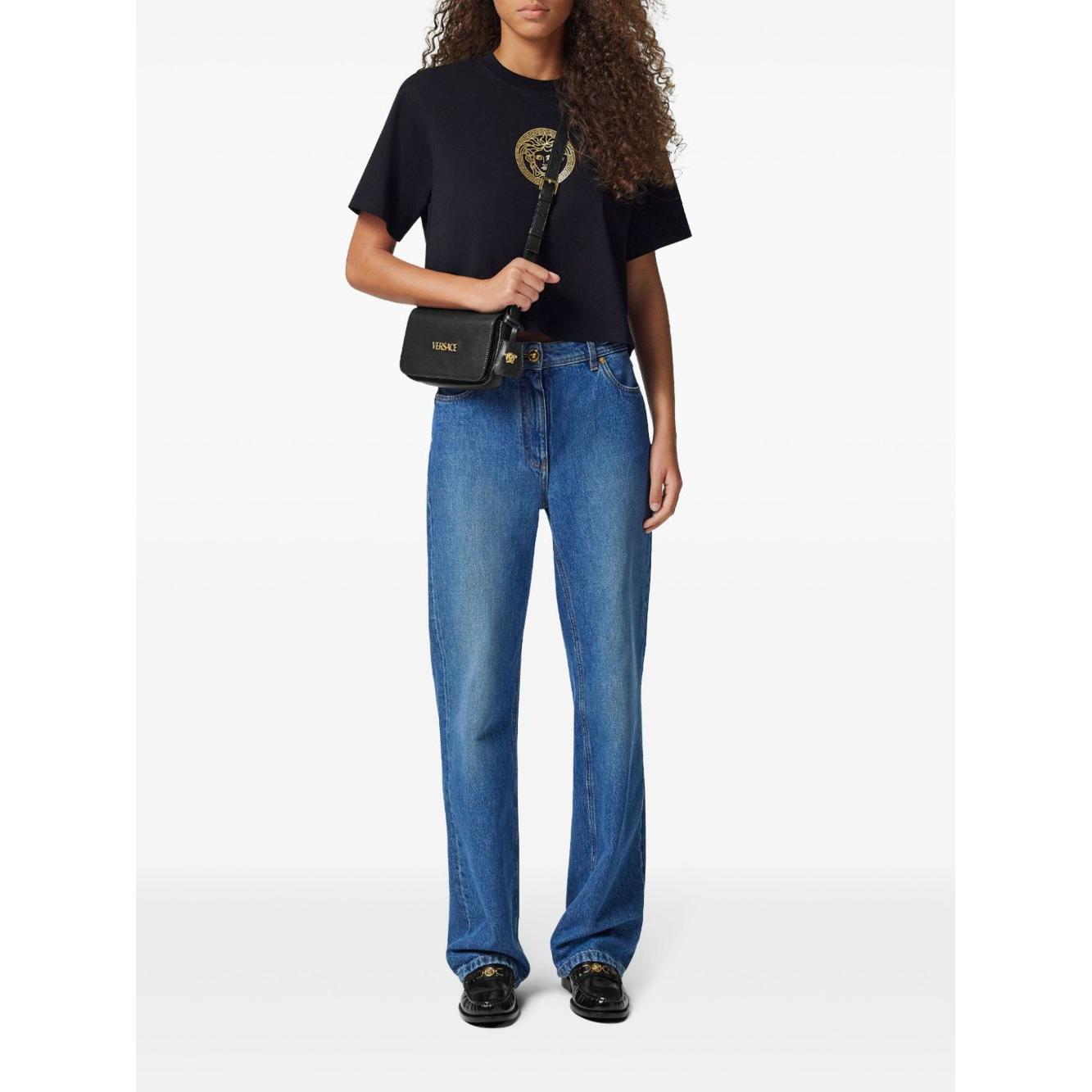 Versace tag mini bag Clutches Versace Dark Slate Gray