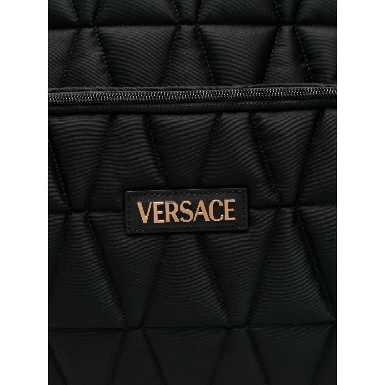 Versace logo-lettering backpack Backpacks Versace Black