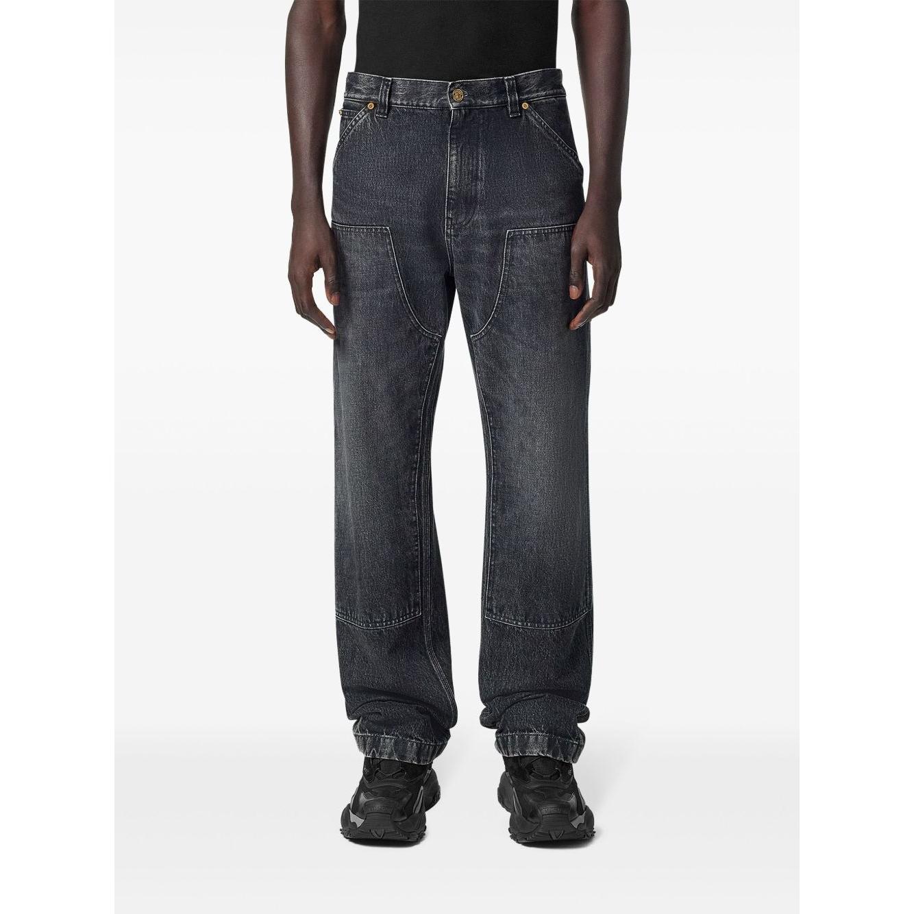 Versace Carpenter Jeans in Black Jeans Versace White Smoke