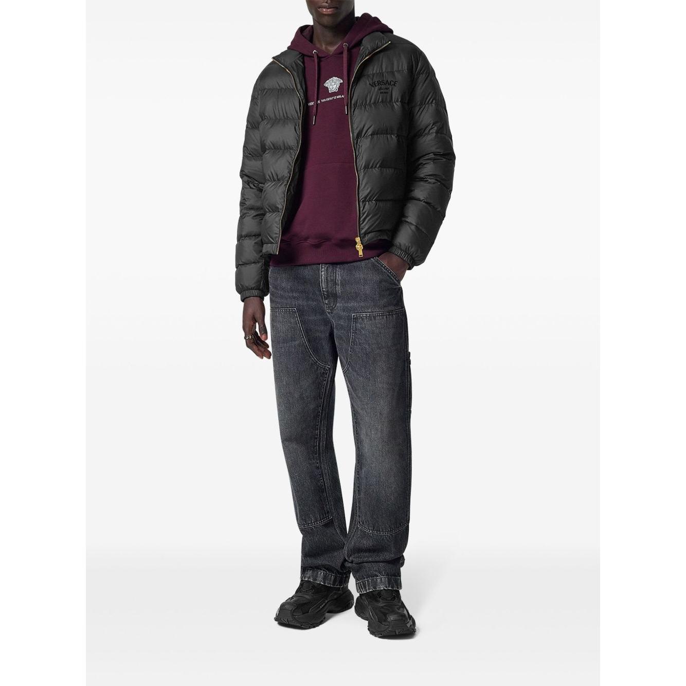 Versace Carpenter Jeans in Black Jeans Versace White Smoke