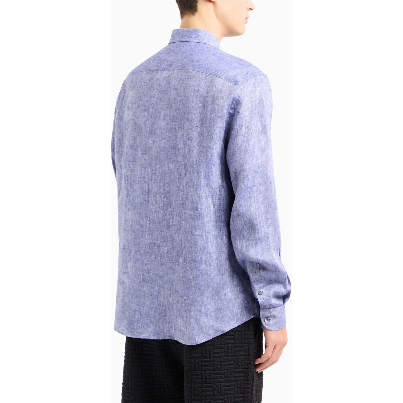 Emporio Armani linen shirt Shirts Emporio Armani Light Steel Blue