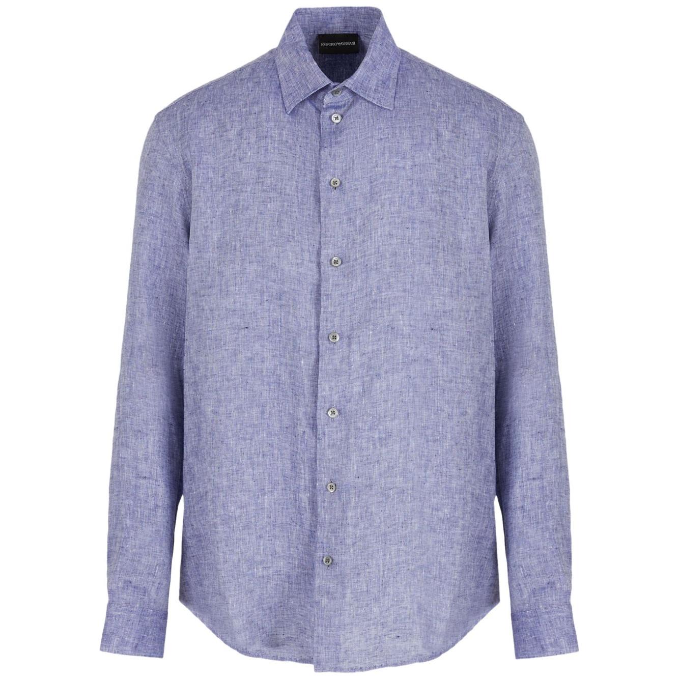 Emporio Armani linen shirt Shirts Emporio Armani Dark Gray