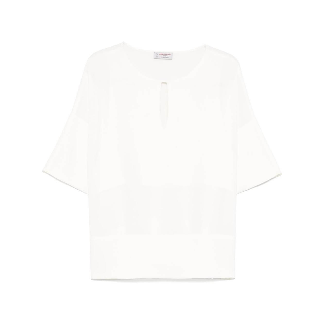 Alberto Biani Blouse with teardrop opening Shirts Alberto Biani Snow