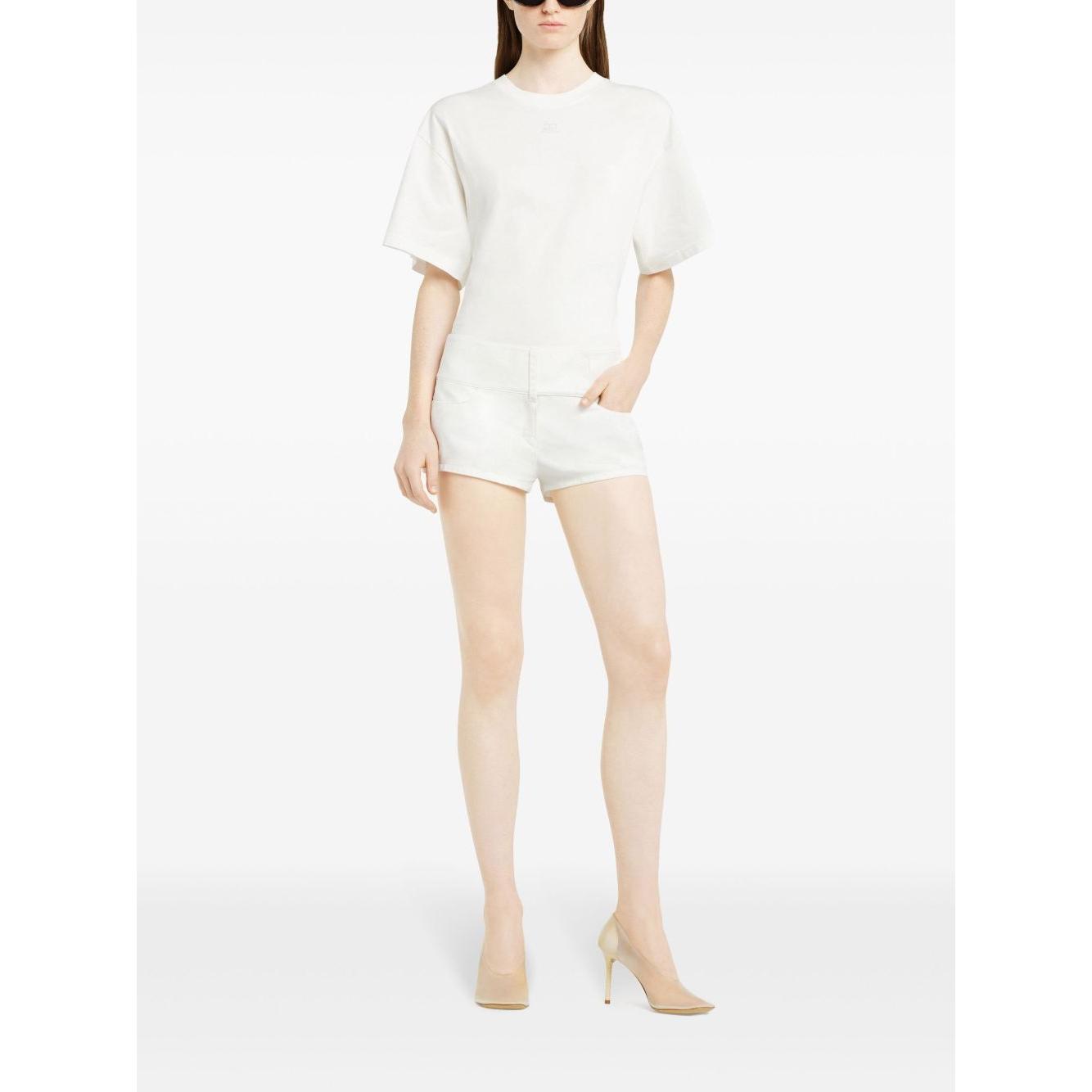 Courreges Pre Courrèges appliqué T-shirt Topwear Courreges Pre White Smoke