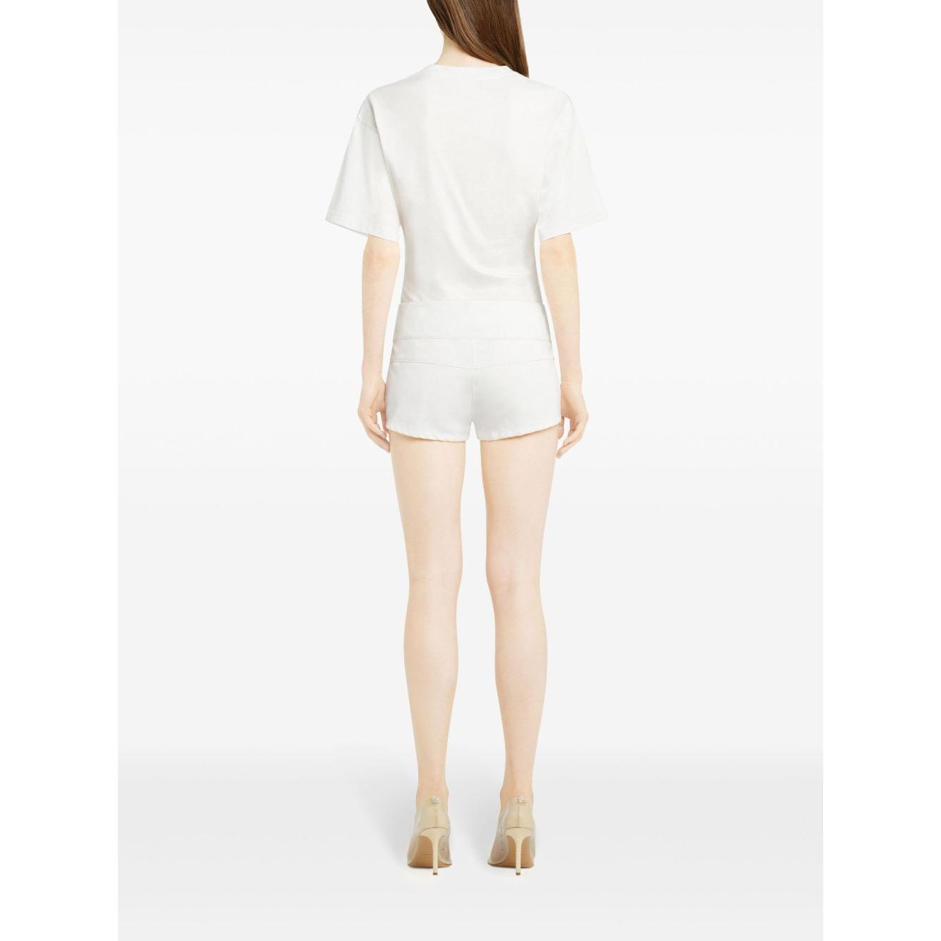 Courreges Pre Courrèges appliqué T-shirt Topwear Courreges Pre White Smoke