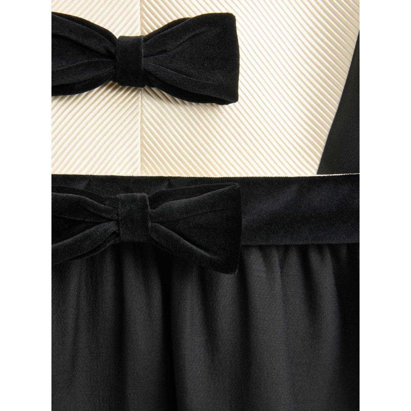 Valentino crepe couture short dress with bows Dresses Valentino Black
