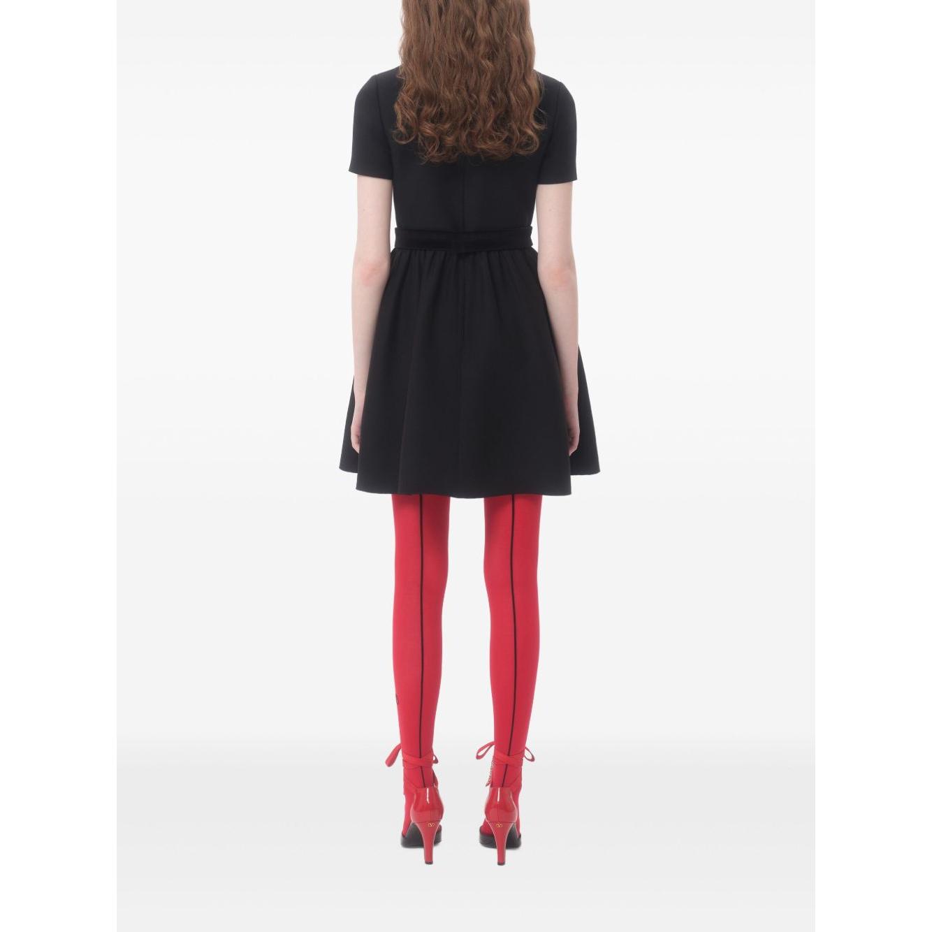 Valentino crepe couture short dress with bows Dresses Valentino White Smoke
