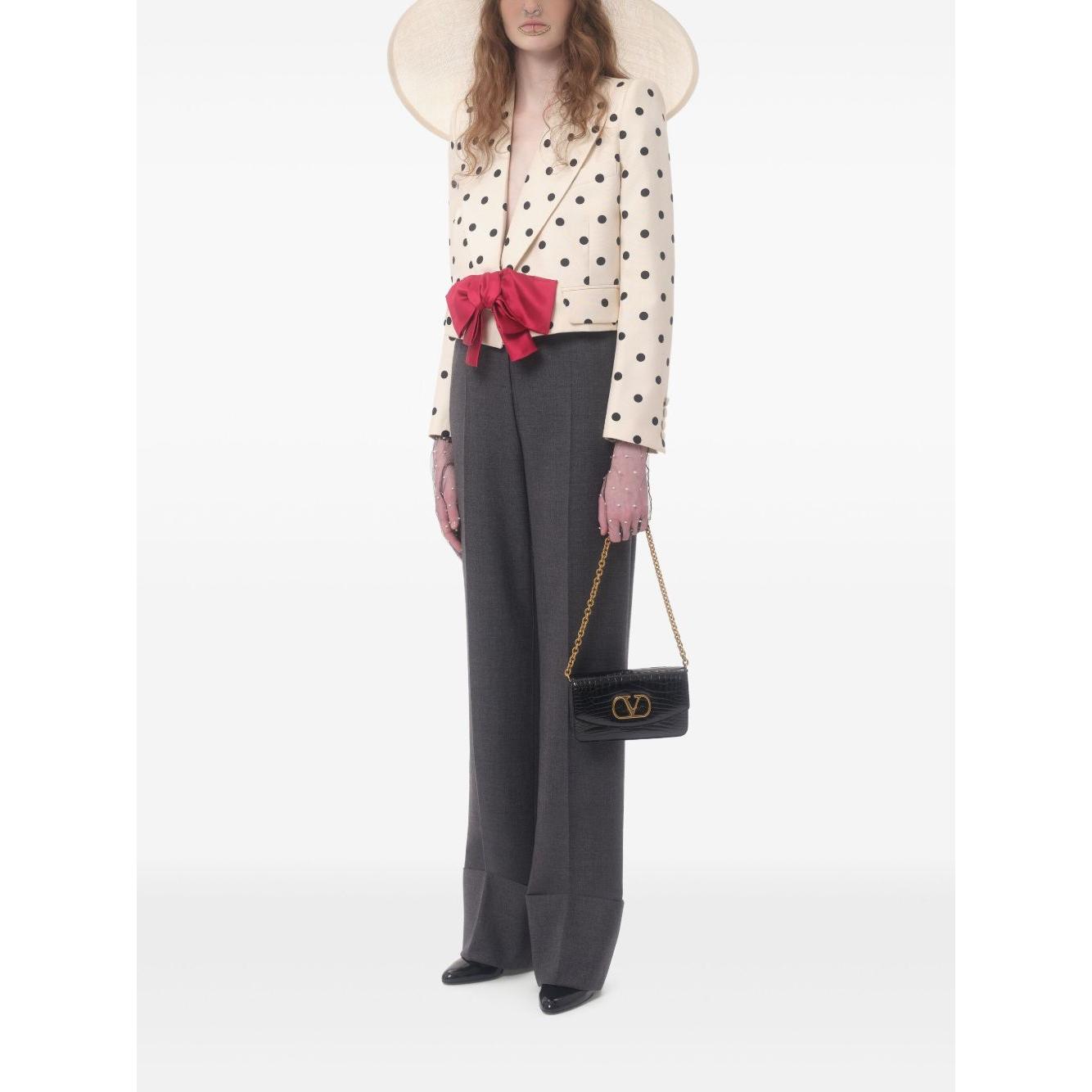 Valentino shantung blazer Jackets Valentino White Smoke