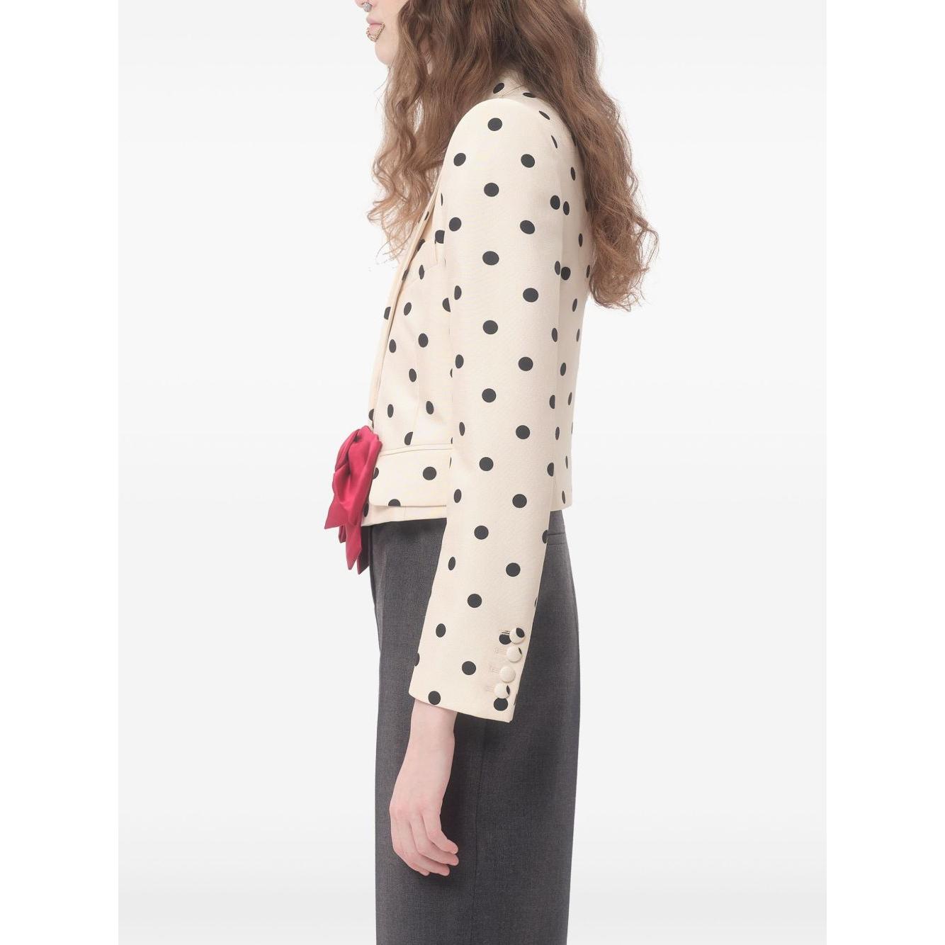 Valentino shantung blazer Jackets Valentino White Smoke