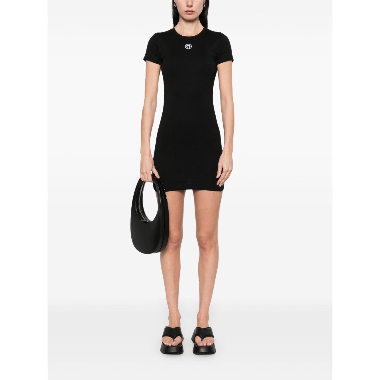 Marine Serre organic cotton T-shirt dress Dresses Marine Serre White Smoke