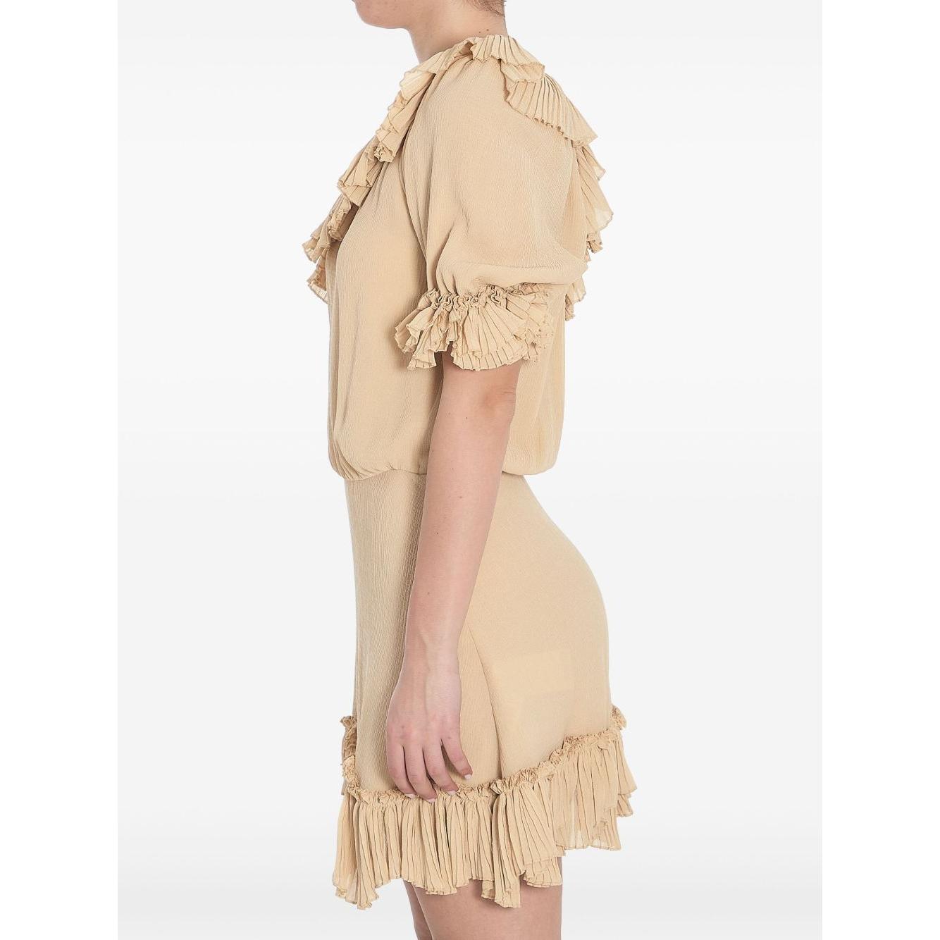 Saint Laurent one-shoulder ruffled dress Dresses Saint Laurent Beige