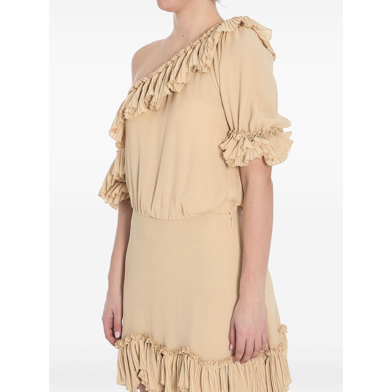 Saint Laurent one-shoulder ruffled dress Dresses Saint Laurent Antique White
