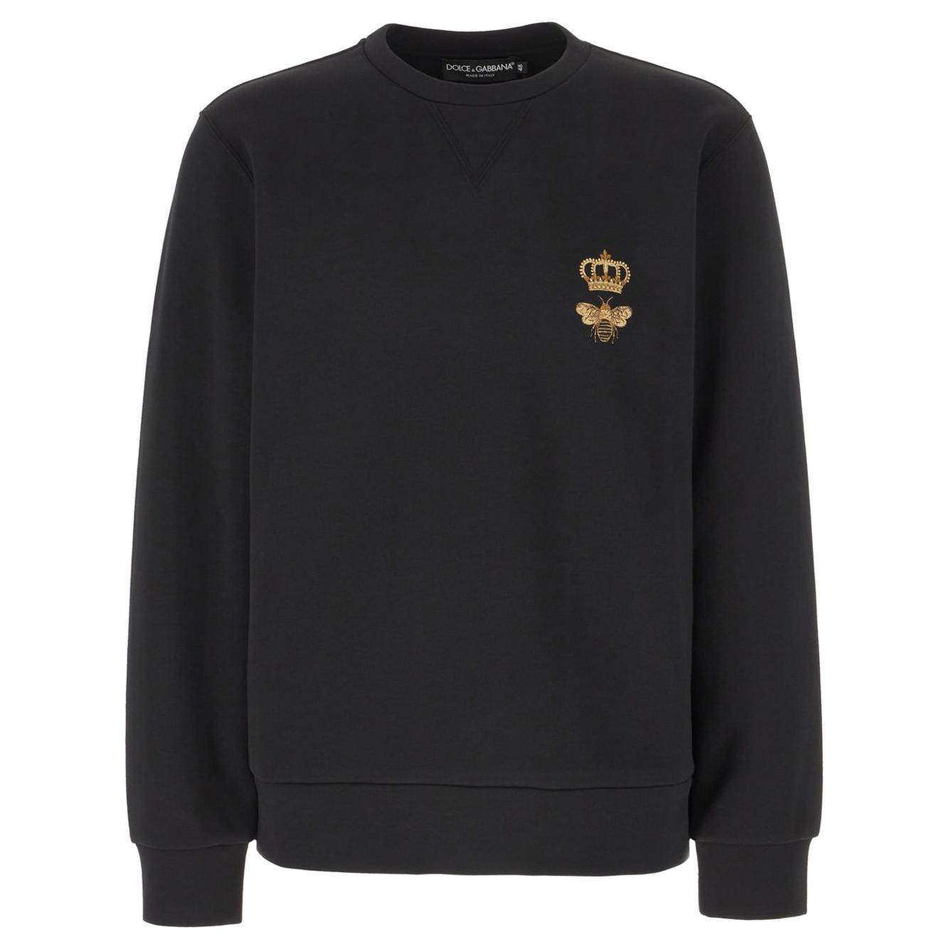 Dolce & Gabbana embroidered sweatshirt Topwear Dolce & Gabbana Dark Slate Gray