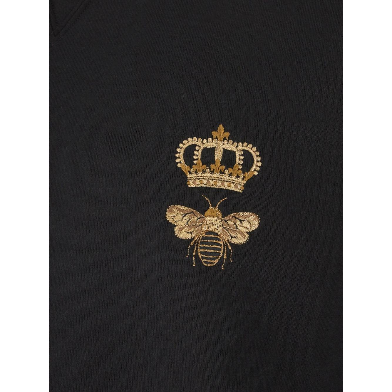 Dolce & Gabbana embroidered sweatshirt Topwear Dolce & Gabbana Black