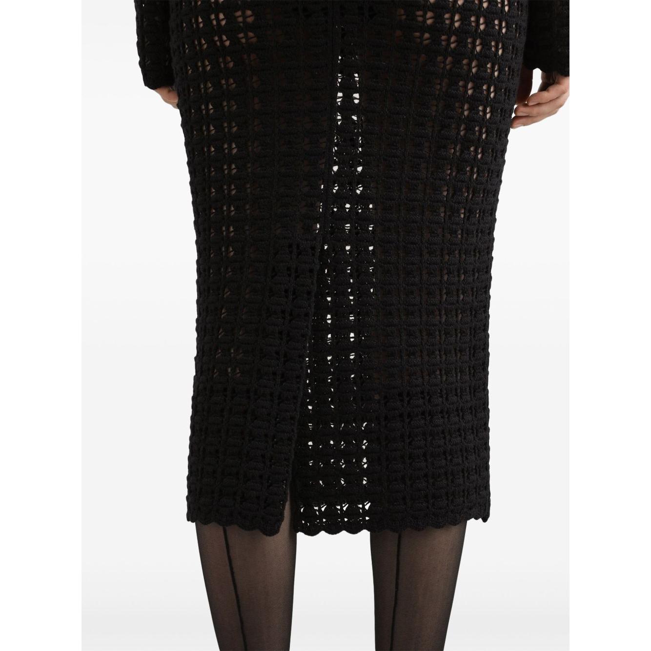 Dolce & Gabbana knitted midi skirt Skirts Dolce & Gabbana White Smoke