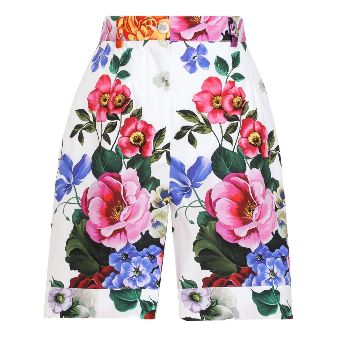Dolce & Gabbana floral print shorts Short trousers Dolce & Gabbana Dark Slate Gray