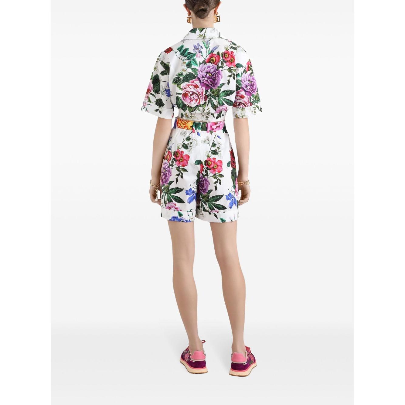 Dolce & Gabbana floral print shorts Short trousers Dolce & Gabbana White Smoke